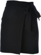 Moschino Vintage Wrap Mini Skirt, Women's, Size: 42, Black