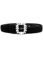 Blugirl Bejewelled Buckle Belt - Black
