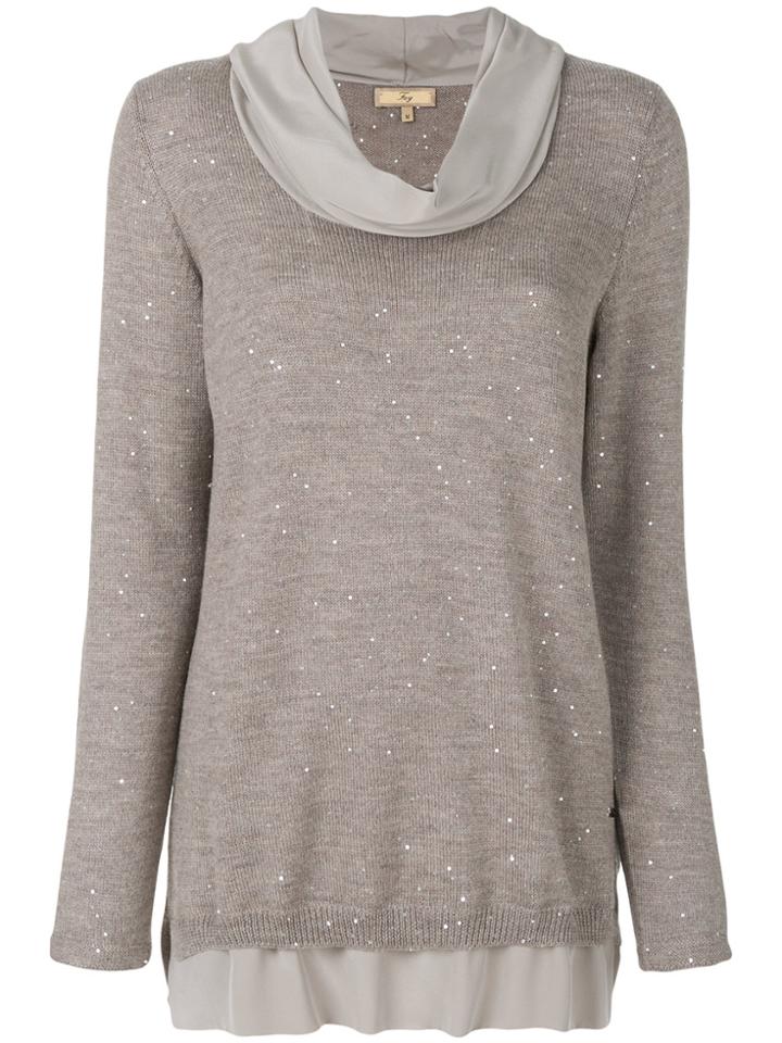 Fay Speckled Print Double Layer Blouse - Nude & Neutrals