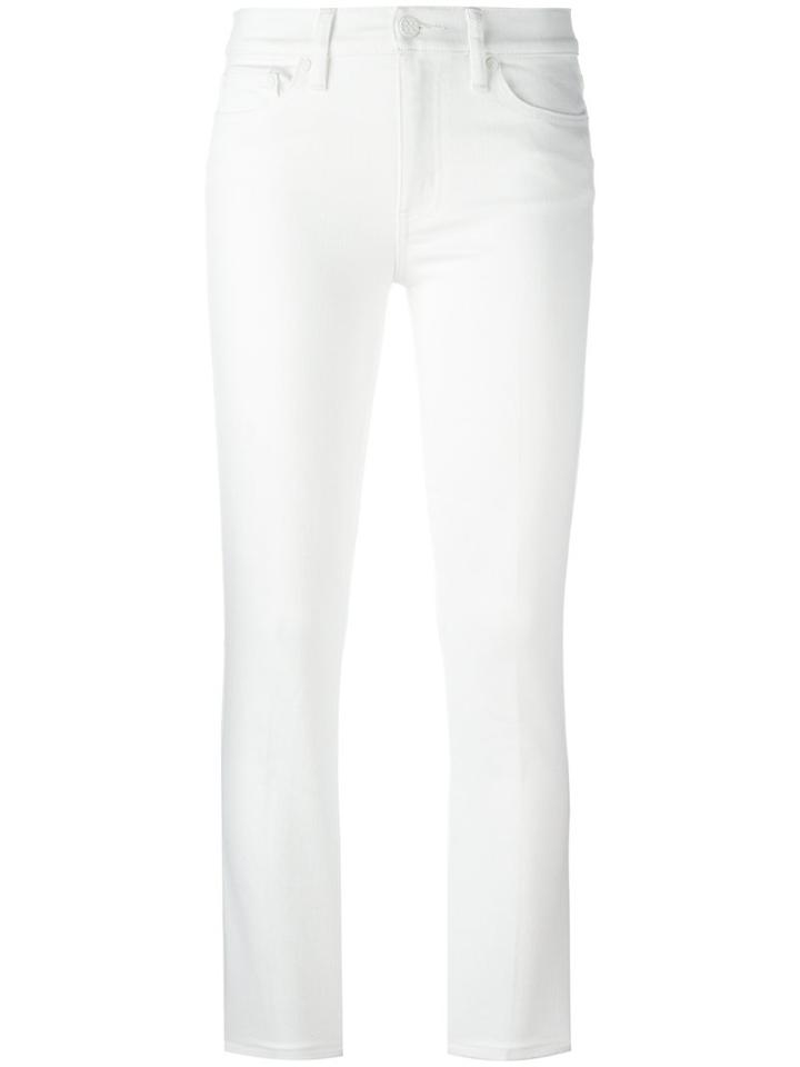 Tory Burch Cropped Jeans, Women's, Size: 26, White, Cotton/polyester/spandex/elastane