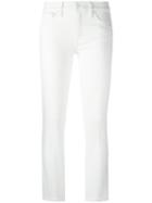 Tory Burch Cropped Jeans, Women's, Size: 26, White, Cotton/polyester/spandex/elastane