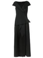 Uma Raquel Davidowicz Long Asymmetric Dress - Black