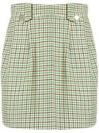 Roseanna Checked Mini Skirt - Green