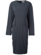 Jil Sander Tucked Effect Dress, Women's, Size: 36, Black, Polyamide/spandex/elastane