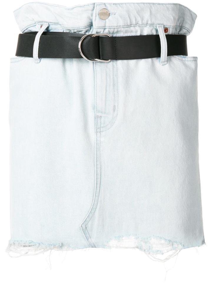 Iro Belted Denim Skirt - Blue