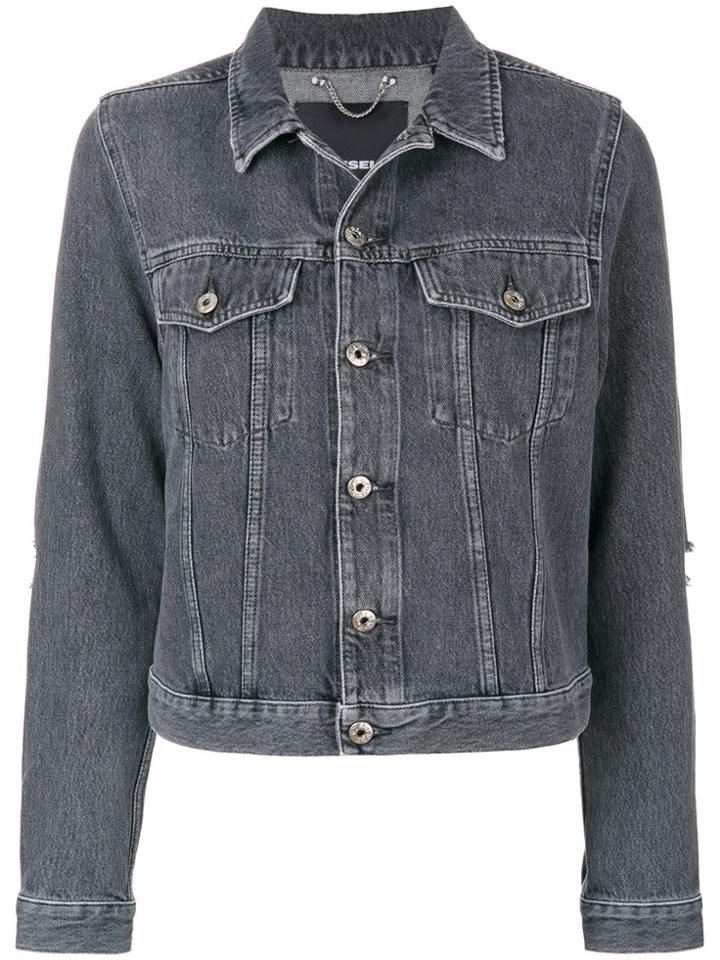 Diesel Cropped Denim Jacket - Grey