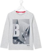 Boss Kids Abstract Logo T-shirt, Boy's, Size: 12 Yrs, Grey