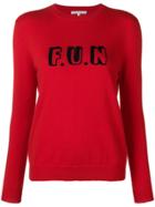 Chinti & Parker Slogan Embroidered Sweater