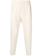 Homme Plissé Issey Miyake Cropped Pleated Trousers - White