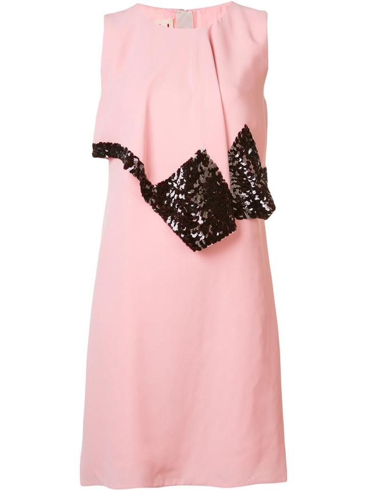Marni Sequin Embellished Draped Dress, Women's, Size: 44, Pink/purple, Silk/viscose/acetate