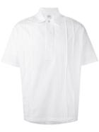 E. Tautz Pleated Shortsleeved Shirt, Men's, Size: Xs, White, Cotton