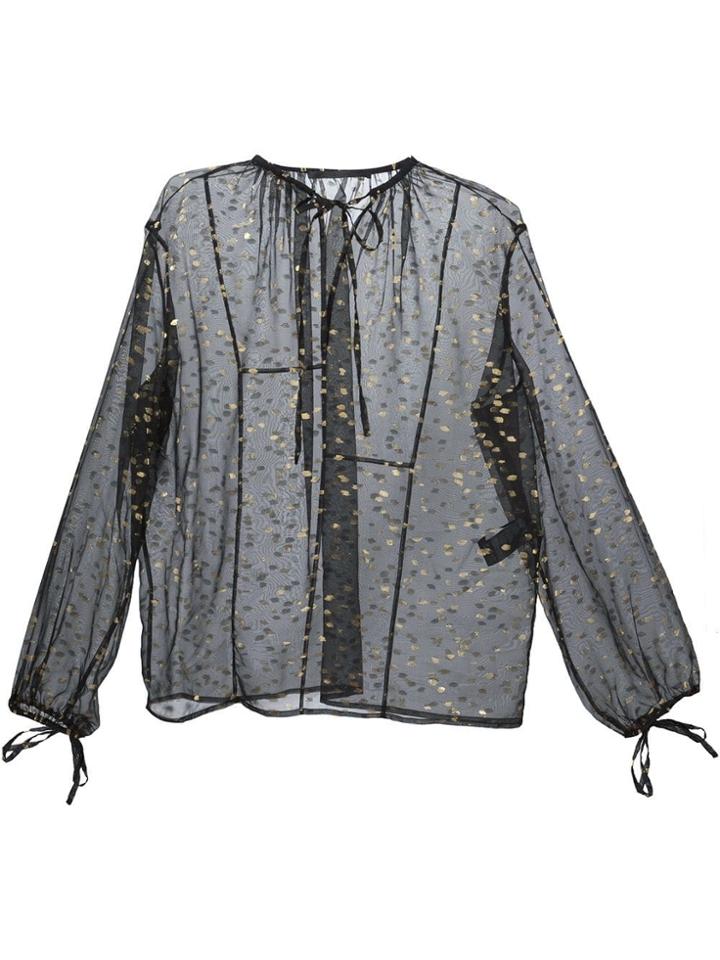Haider Ackermann Fill Coupé Sheer Blouse - Black
