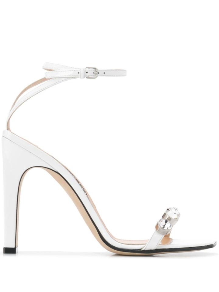 Sergio Rossi Sr1 Square-toe Sandals - White