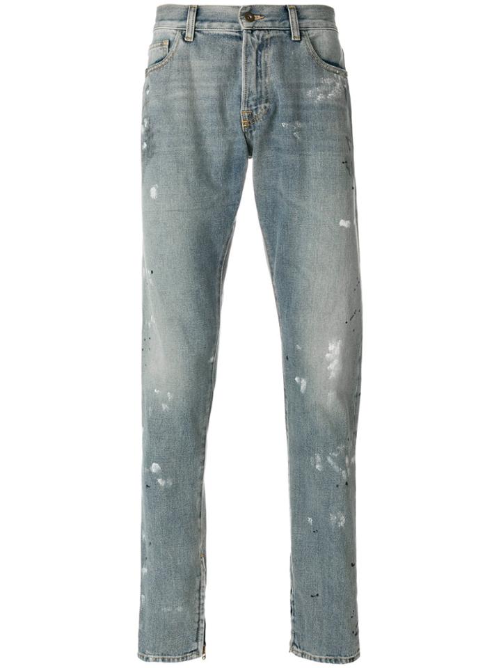 Ih Nom Uh Nit Paint Smear Jeans - Blue