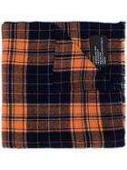 Zucca Check Print Scarf - Orange