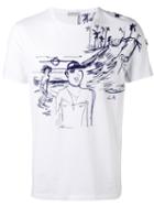 Moncler Stitched Motif T-shirt, Men's, Size: Xs, White, Cotton/polyester/acrylic