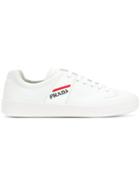 Prada Rubber Plaque Sneakers - White