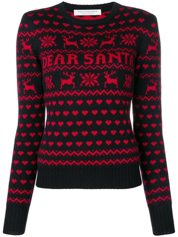 Philosophy Di Lorenzo Serafini Dear Santa Jumper - Black
