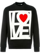 Love Moschino 'love' Print Sweatshirt, Men's, Size: Xl, Black, Cotton