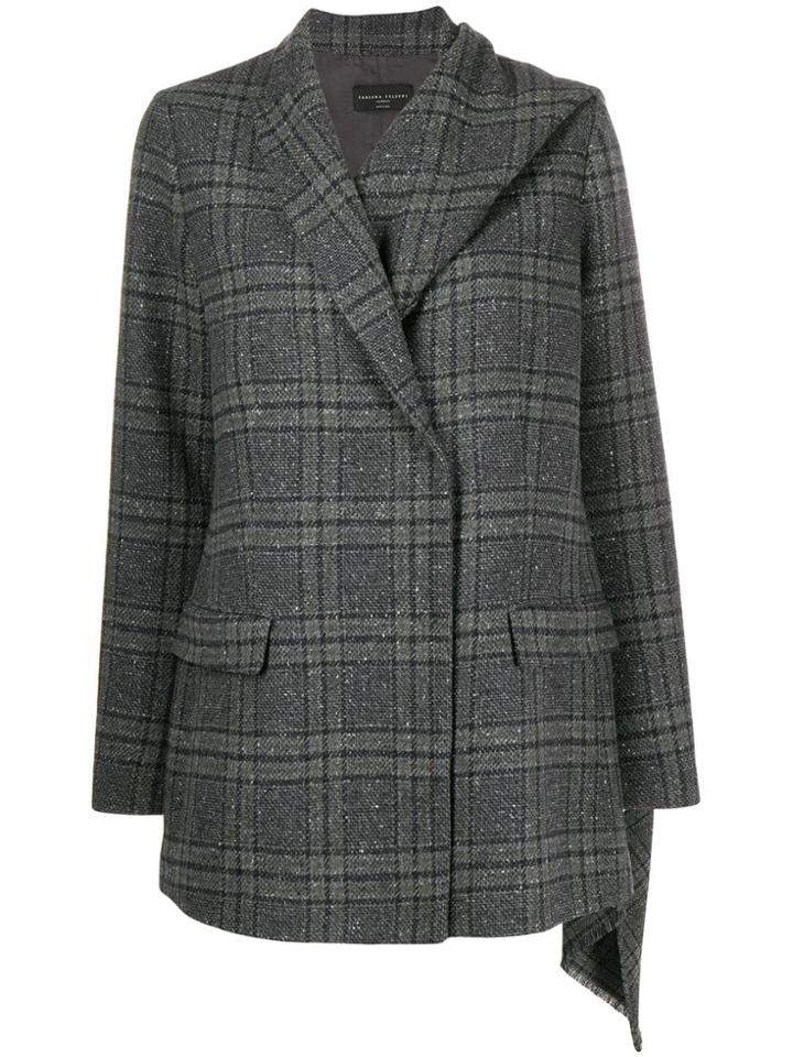Fabiana Filippi Checked Single-breasted Blazer - Grey