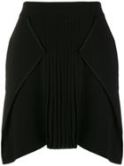 Neil Barrett Pleat Detail Mini Skirt - Black