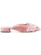 Casadei Slip On Buckle Mules - Pink & Purple