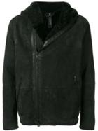 Giorgio Brato Off Centre Zipped Hoodie - Black