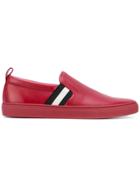 Bally Stripe Panel Slip On Sneakers - Red