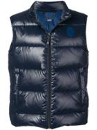 Billionaire Padded High Neck Gilet - Blue