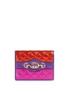 Gucci Laminated Leather Card Case - Purple