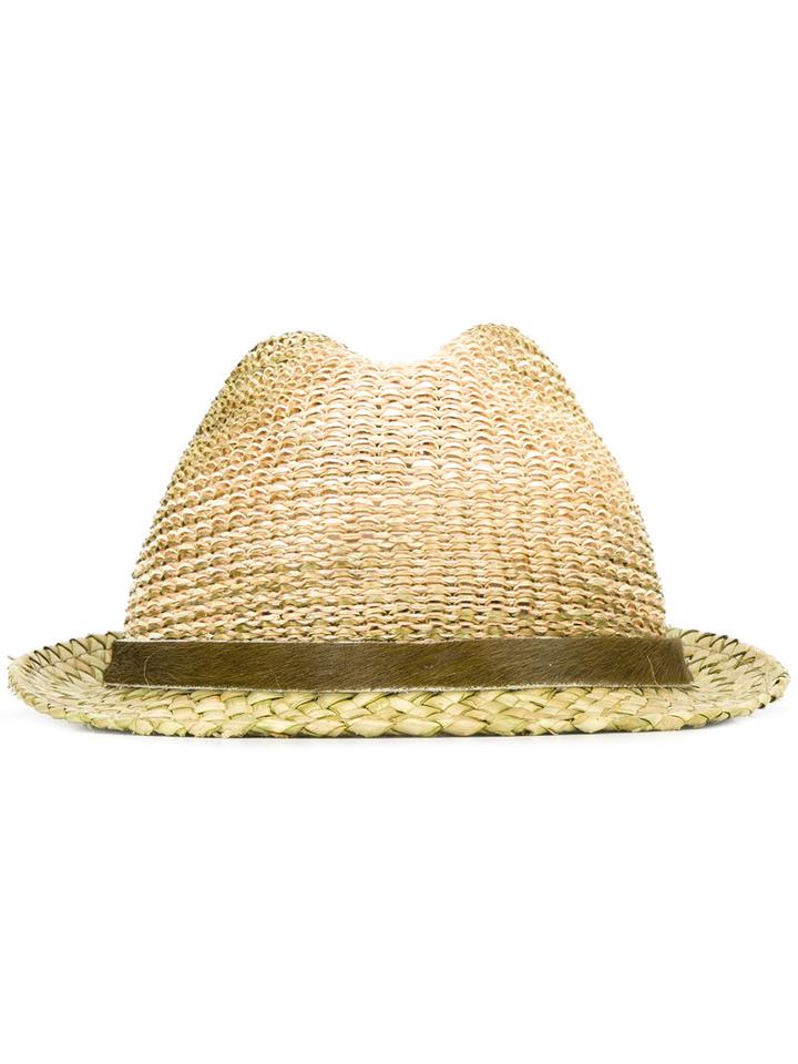 Jacob Cohen Strap Classic Hat, Men's, Size: 58, Nude/neutrals, Viscose/straw/chlorofibre
