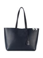 Anya Hindmarch Navy Leather Eye Detail Tote Bag - Blue