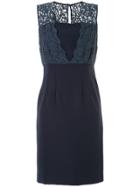 Estnation Lace Strap Shift Dress - Blue