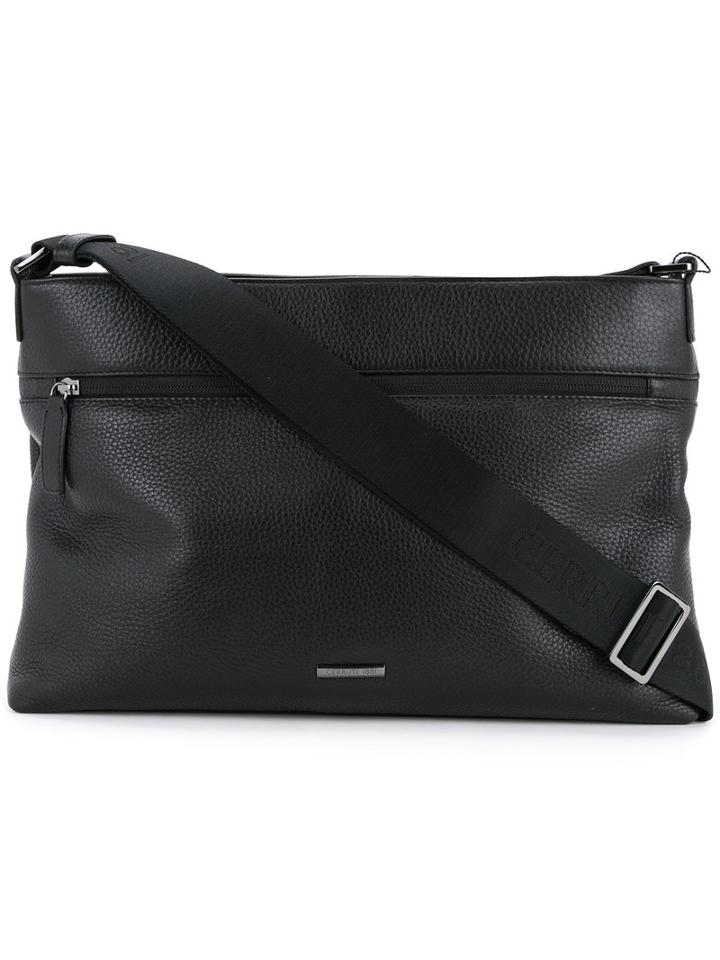 Cerruti 1881 - Front Pocket Shoulder Bag - Men - Calf Leather - One Size, Black, Calf Leather