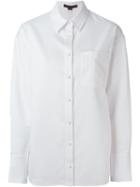 Alexander Wang Pointed Collar Shirt, Women's, Size: 6, White, Cotton/polyamide