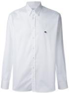 Etro Printed Cuff Shirt, Men's, Size: 41, White, Cotton