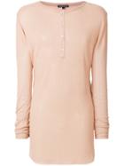 Ann Demeulemeester Henley Top - Nude & Neutrals