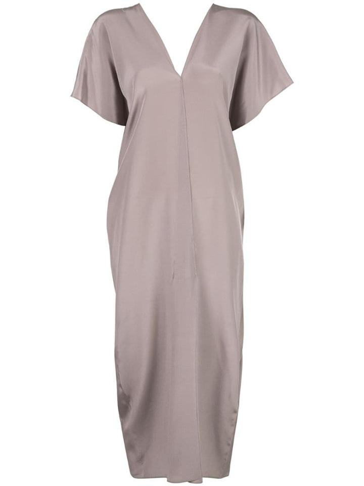 Voz Short-sleeve Midi Dress - Grey