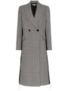 Stella Mccartney Chana Double Breasted Houndstooth Wool Coat - Grey