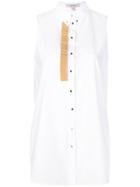 Dorothee Schumacher Contrast Detail Sleeveless Shirt - White