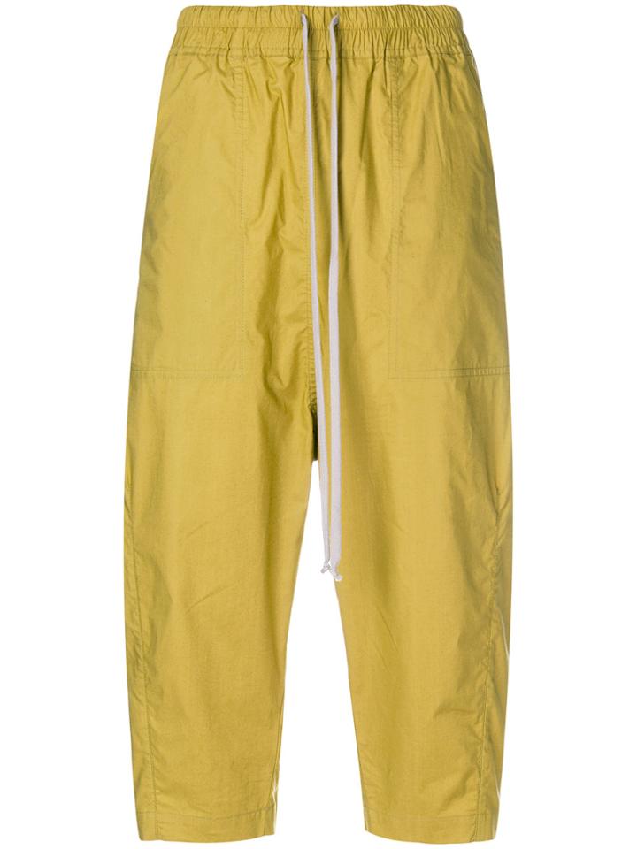 Rick Owens Drkshdw Drawstring Cropped Trousers - Yellow & Orange