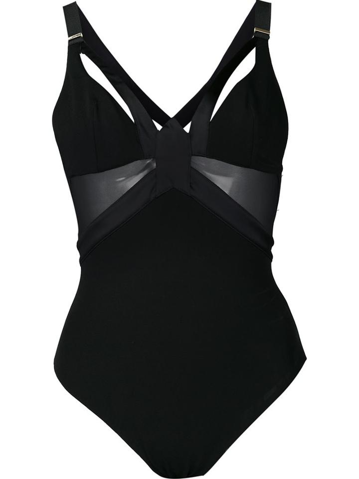 Alexandre Vauthier Cut-out Bodysuit, Women's, Size: 38, Black, Spandex/elastane/viscose