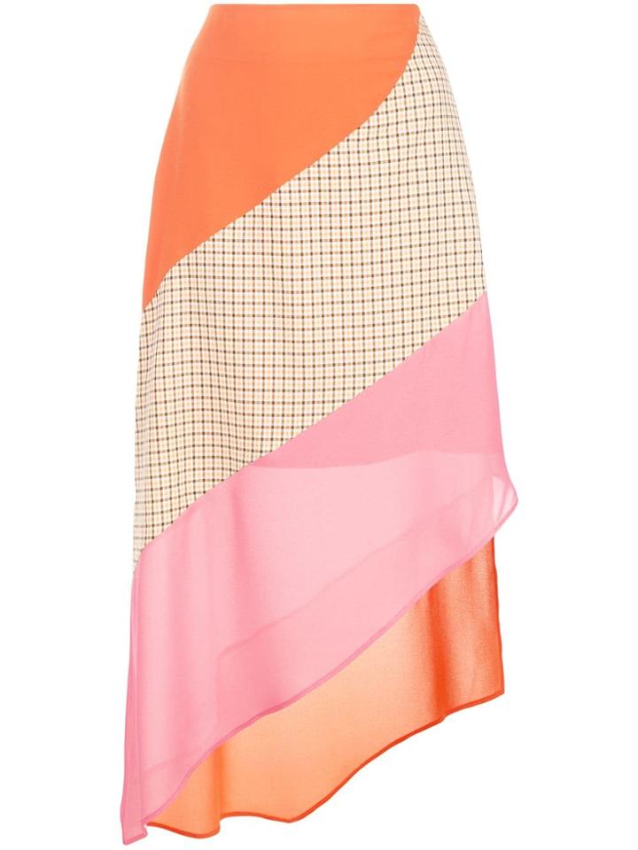 Rejina Pyo Colour Block Asymmetric Skirt - Multicolour