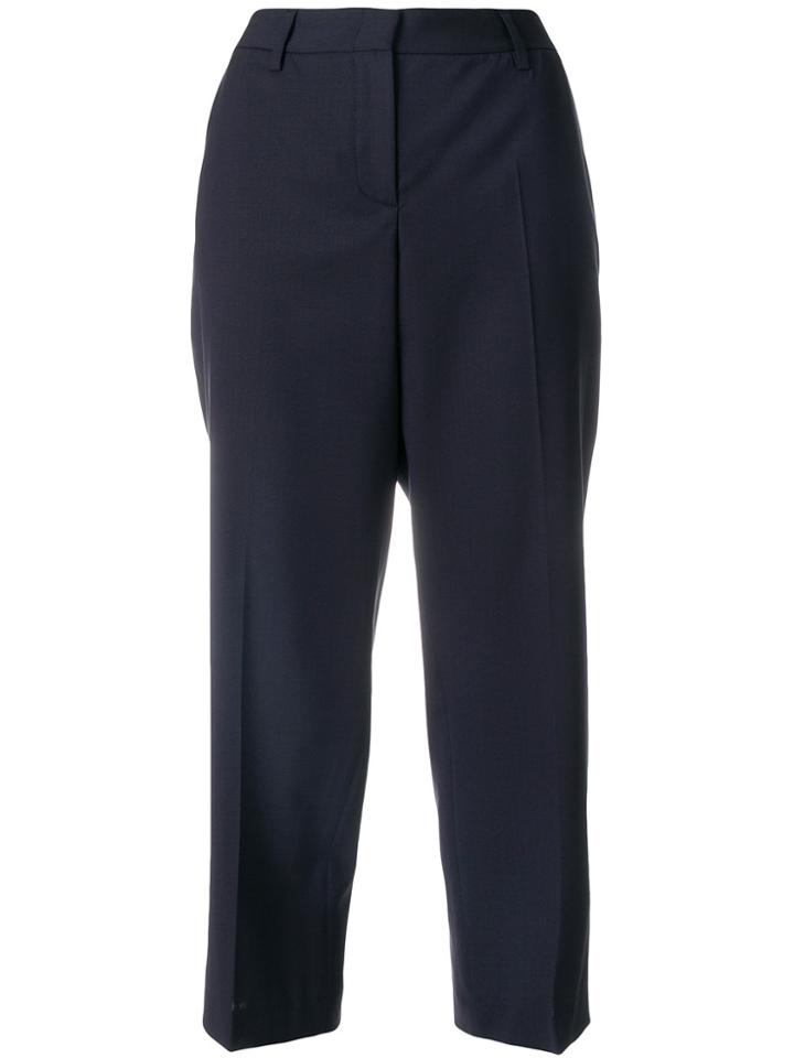Tonello Straight-leg Cropped Trousers - Blue