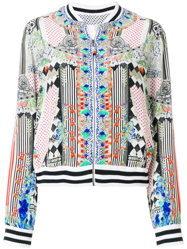 Camilla Abstract Print Bomber Jacket - Multicolour