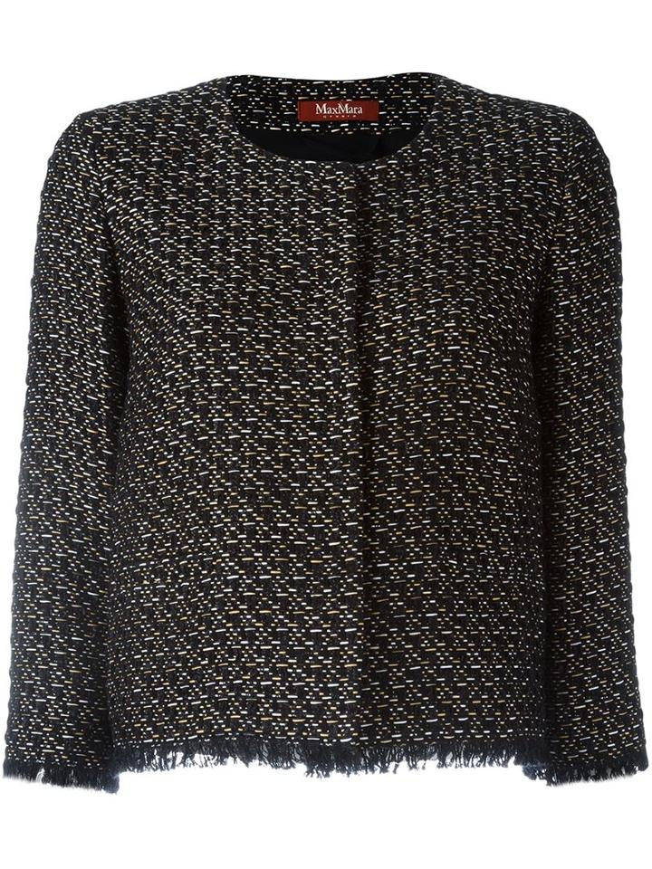Max Mara Studio Textured Fitted Jacket