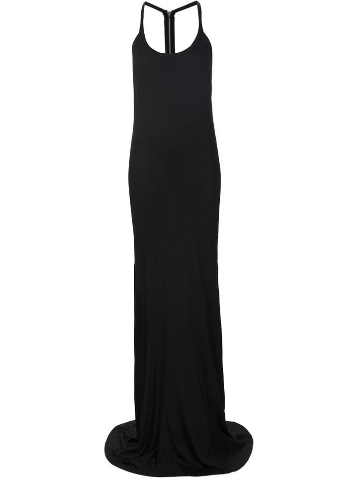 Ann Demeulemeester Flared Maxi Jersey Dress, Women's, Size: 36, Black, Cotton/modal