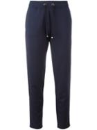Moncler Fleece Track Pants, Size: Small, Blue, Cotton