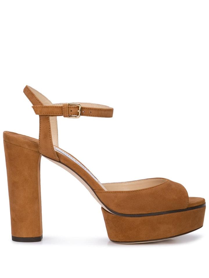 Jimmy Choo Peachy Heeled Sandals - Brown