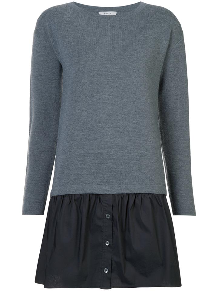 Milly Color Block Dress - Grey